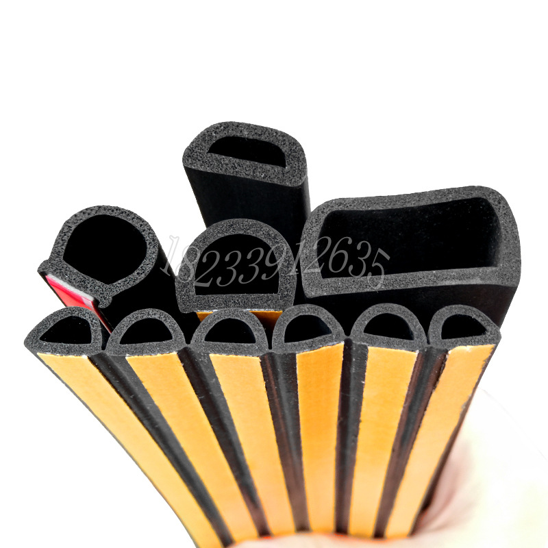 三元乙丙D型车门密封条 汽车自粘胶条 车用发泡橡胶密封条海绵条