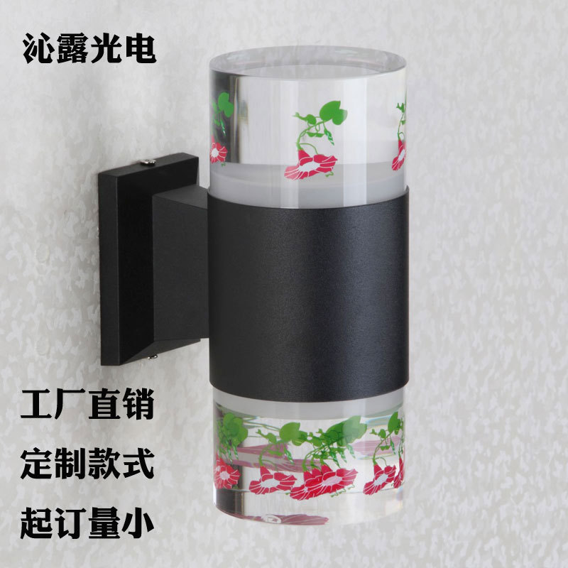 LED戶外亞克力防水壁燈雙向發光壁燈外牆走廊庭院公園定制壁燈