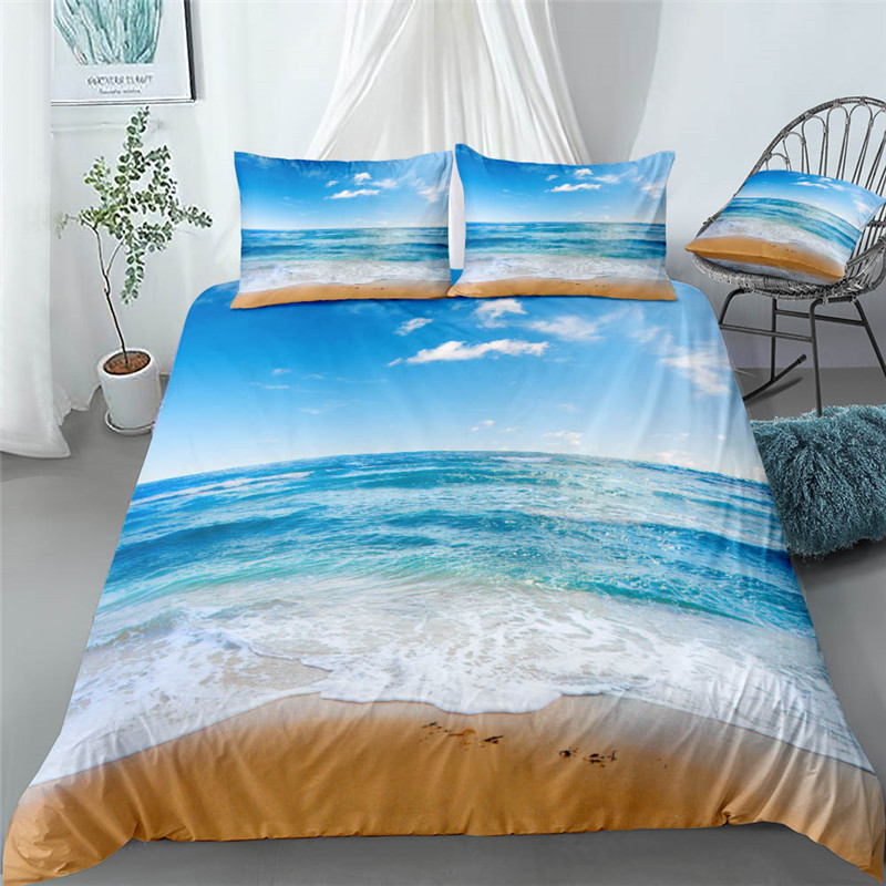 Vacation Landscape Chemical Fiber Polyester Beddings display picture 2