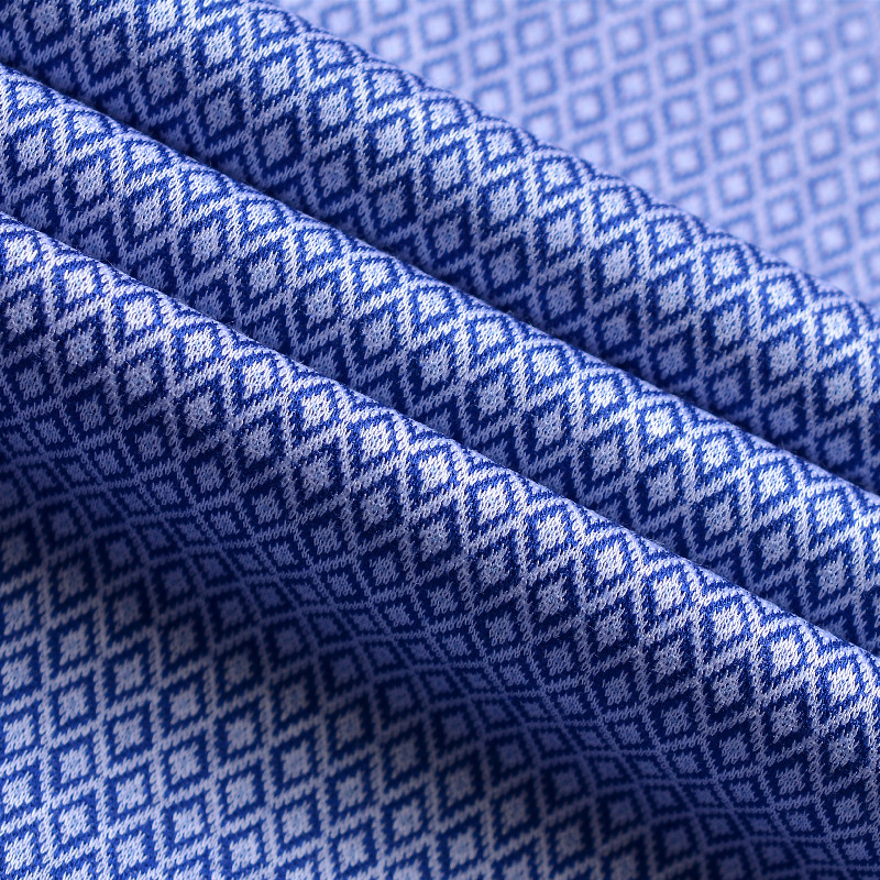 现货全棉色织纬编针织布 丝光棉80S衬衫面料液氨整理衬衣布料