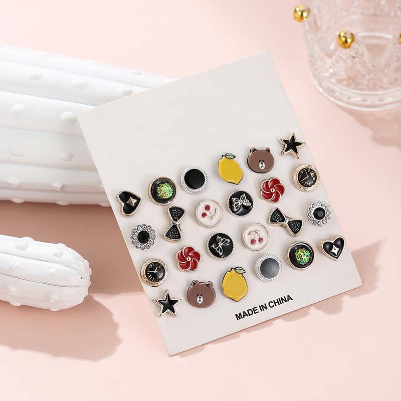 New Summer Cute Fruit Funny Fun Korean Sweet Combination Earrings Set display picture 10