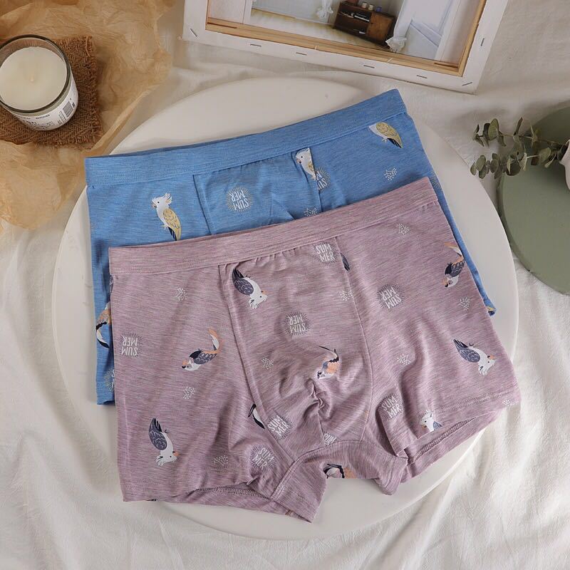 2020新品画内男士内裤潮流平角裤竹丽尔正品莫代尔|ms