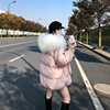 2020 new pattern Dongdaemun Mid length version Beach wool Down Jackets Korean Edition Easy thickening Large coat wholesale