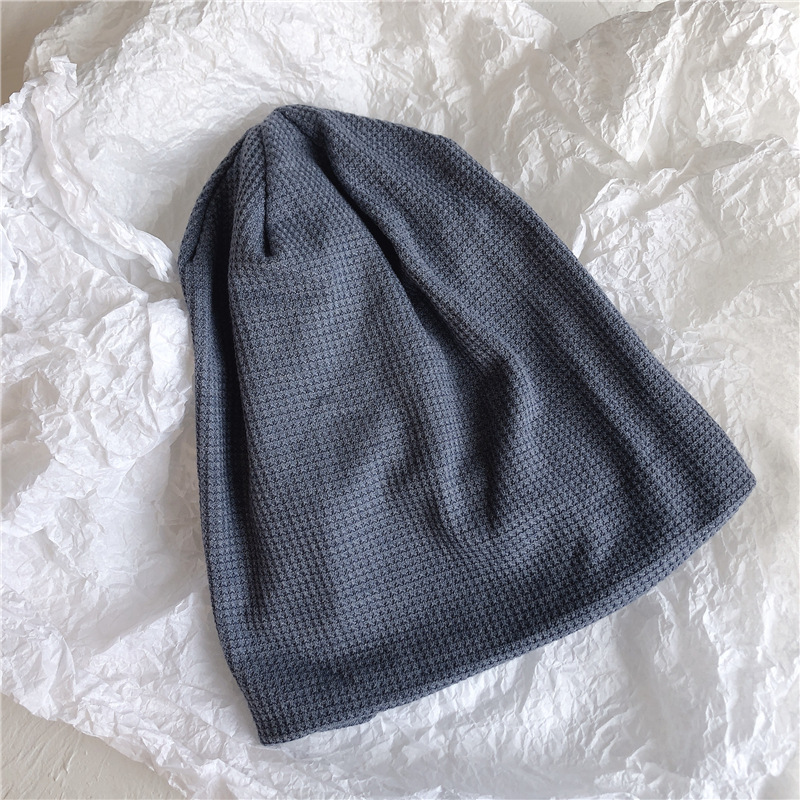 Women's Pleated Skullies And Beanies Solid Colour Versatile Style_voghion.com