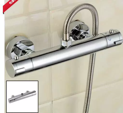 Круглый современный хромированный термостата бар душевой клапан круглый верх 1/2 "экспорт Великобритания