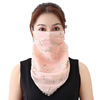 Shiffon street medical mask, shiffon with print, with neck protection, sun protection