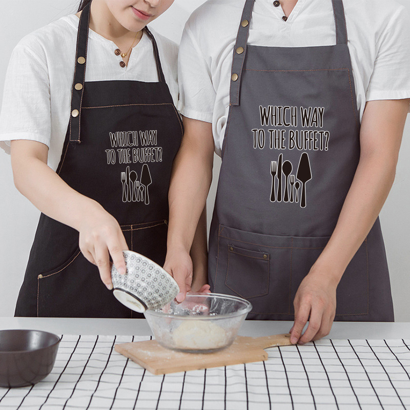 Delantal hogar cocina antiincrustante a prueba de aceite lindo estilo coreano japonés moda de las mujeres Estilo nórdico trabajo Impresión de logotipo imprimible