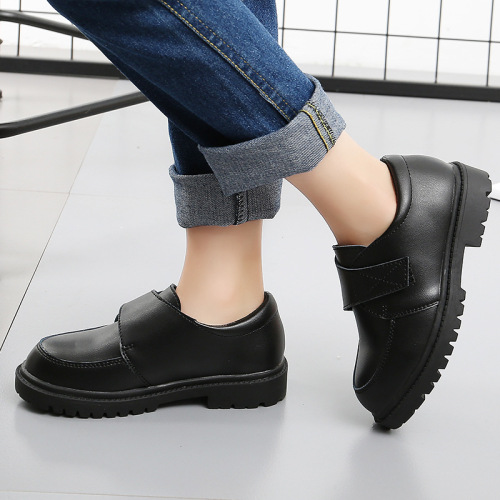 Children's shoes, boys' leather shoes,  new fashion Korean style British style big children's soft-soled black student performance shoes