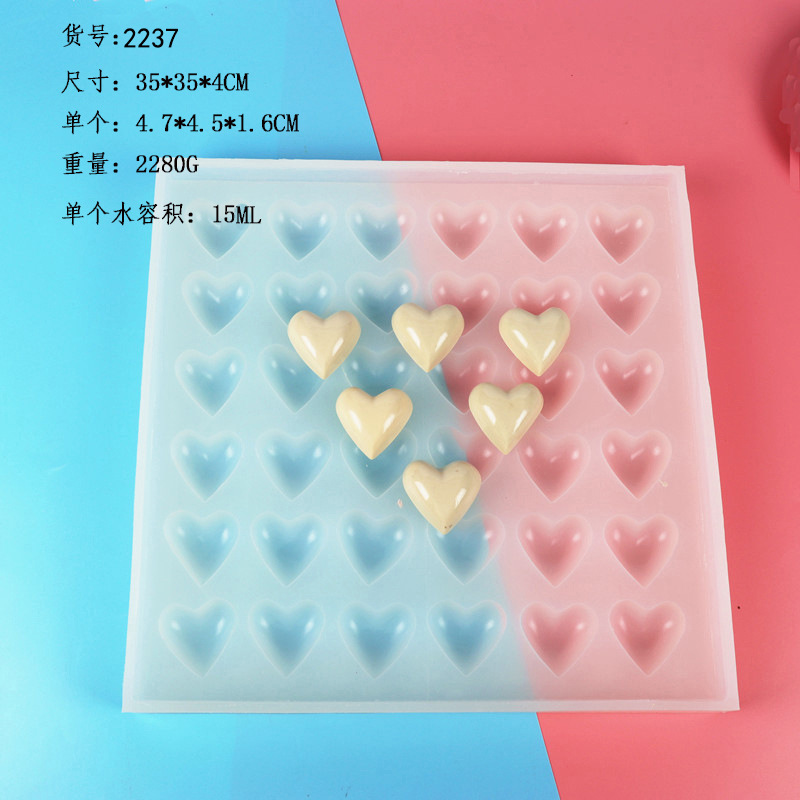 Molde de cubo de hielo de silicona amor flor bar cóctel fabricante de hielo molde de silicona caramelo fondant molde