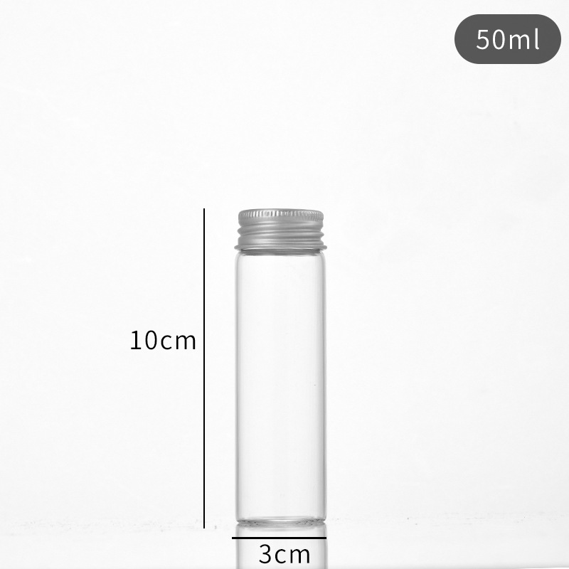 Tubo recto de tracción engrosada botella de vidrio transparente logotipo imprimible 10ml 50ml subbotella 110ml de reactivo