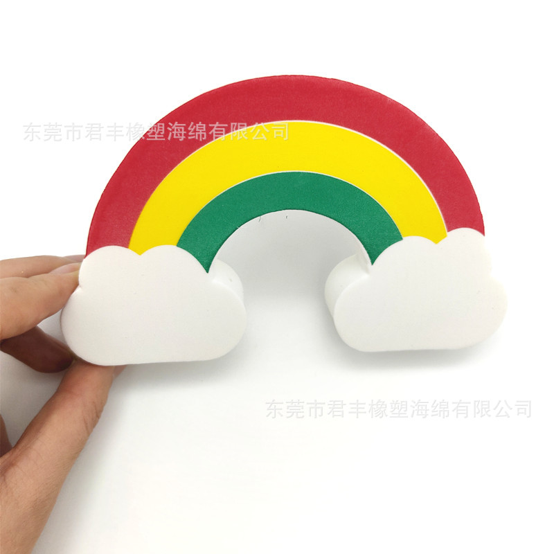 儿童防夹手安全泡棉EVA圆弧形卡通彩虹造型印刷U型门卡套装