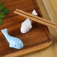 批发日式陶瓷可爱海豚筷架 卡通动物 创意筷子托 筷枕 筷子架
