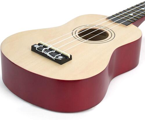 Customized 21-inch Ukulele for Beginners, 4-String Wooden Hawaiian Guitar for Playing