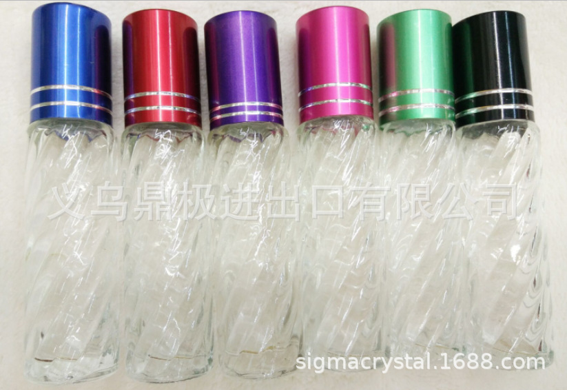 供应M002-10ML香水玻璃瓶批发 滚珠香水瓶  斜纹走珠玻璃 滚珠瓶