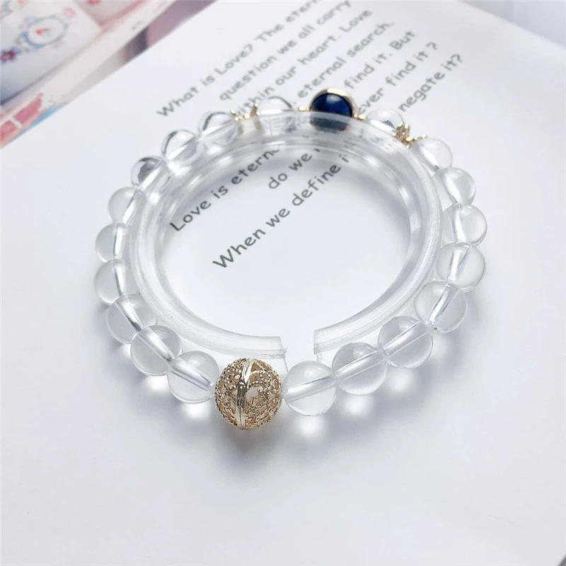 Protective amulet, white brand white crystal, bracelet