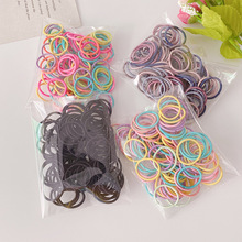 100条袋装儿童彩色皮筋宝宝糖果色发圈不伤发0.2女童头绳发绳发饰