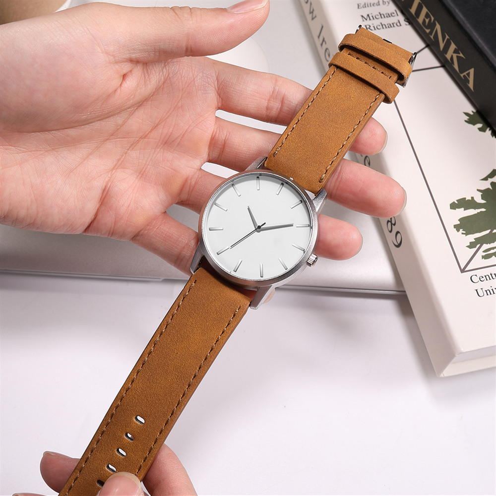 Large Dial Sports Style Men's Watch Simple Frosted Belt Quartz Watch Male Fashion Watches Nihaojewelry Wholesale display picture 5