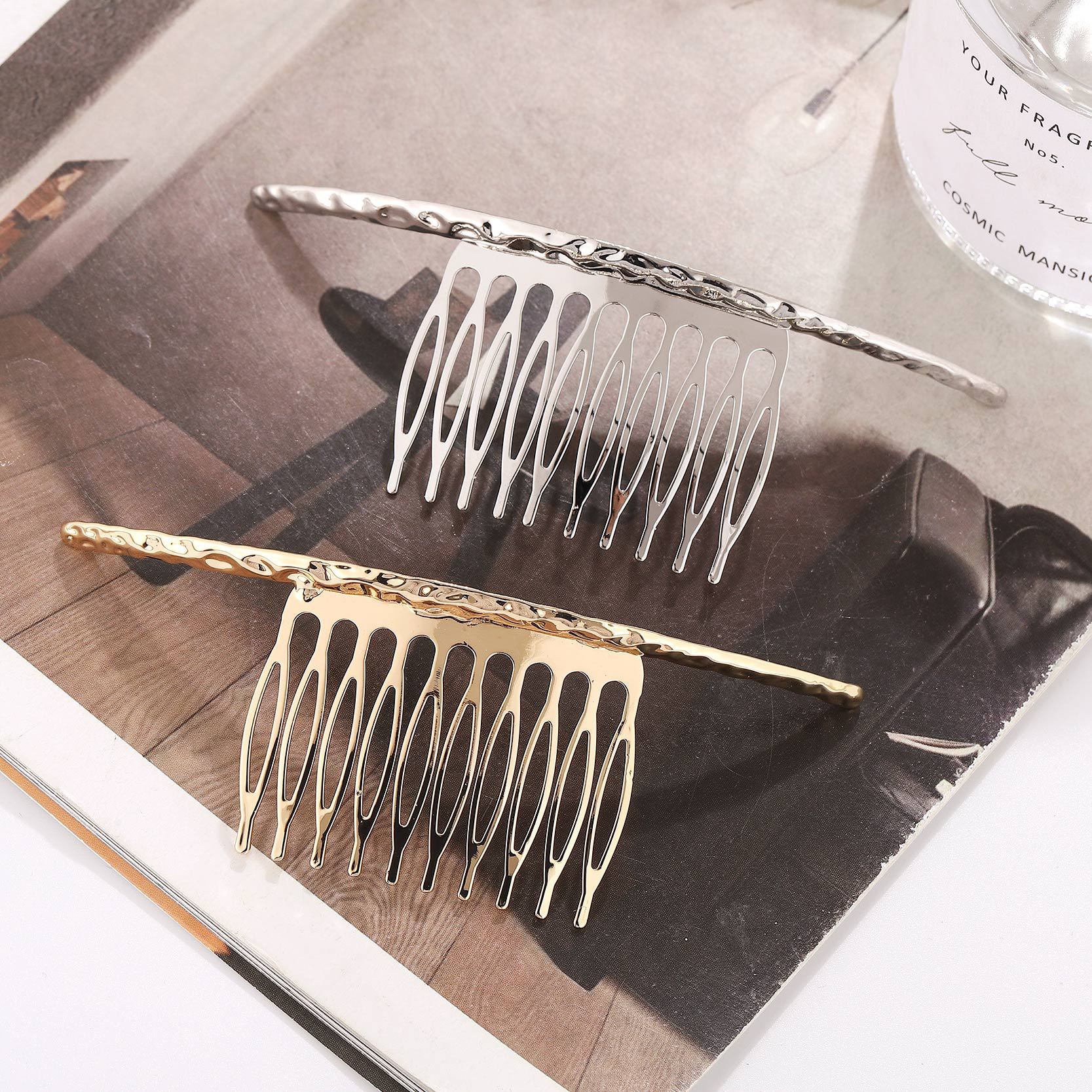 2021 New European and American Style Long Bar Hair Comb Alloy Comb with Sweet & Cute Design Girls' Hair Accessories Simple Bangs Brush