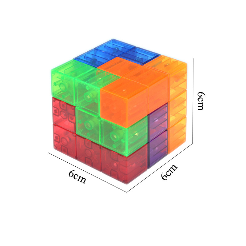 Los niños de inteligencia transparente no magnético Tetris bloques de construcción DIY variedad tridimensional rompecabezas juguetes regalos comercio exterior
