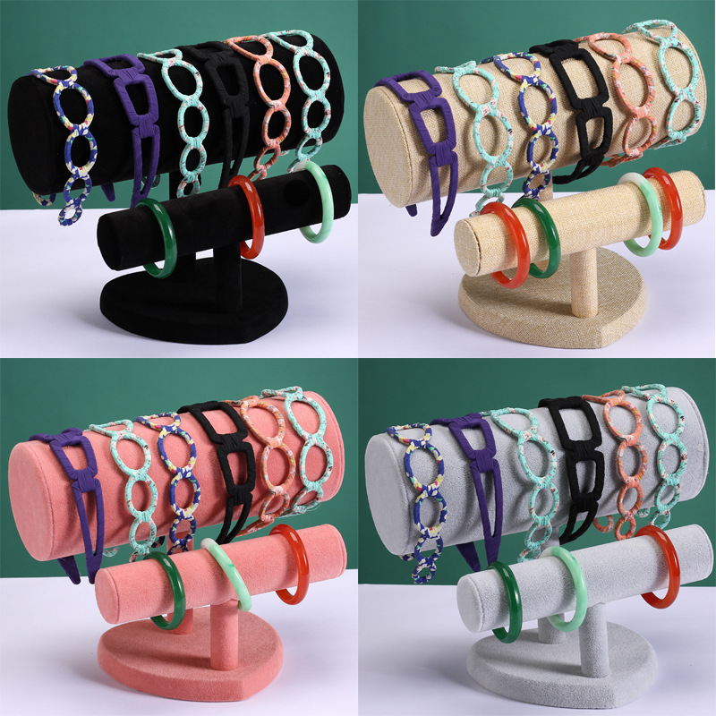 绒面爱心手链手镯头箍发箍展示架 首饰架 饰品架 珠宝道具