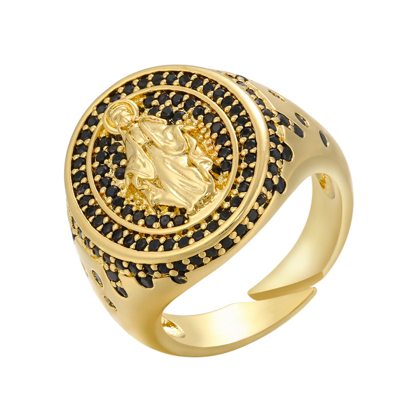 Fashion Human Copper Plating Zircon Open Ring