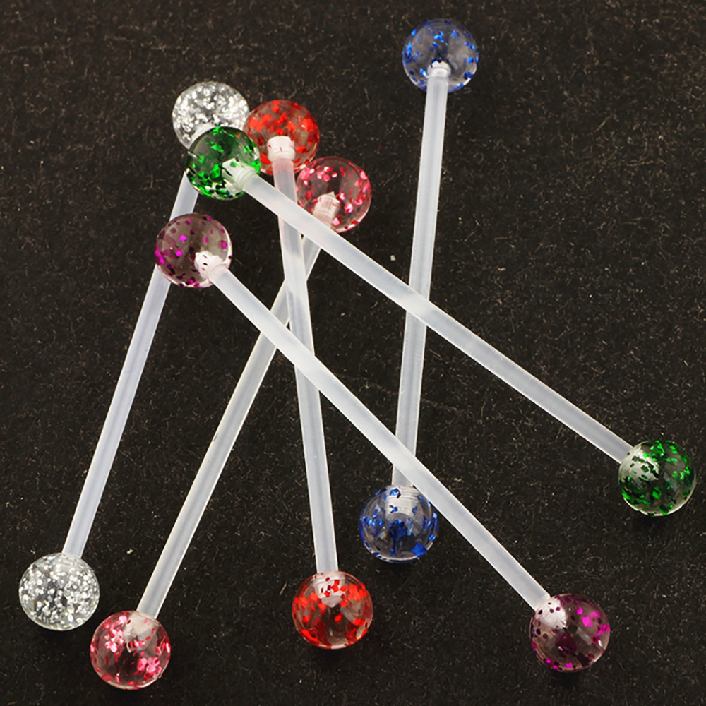 Soft Rod Earrings Industrial Barbell Straight Bar Double Ear Piercing Earrings Trendy Fashion detail image 7