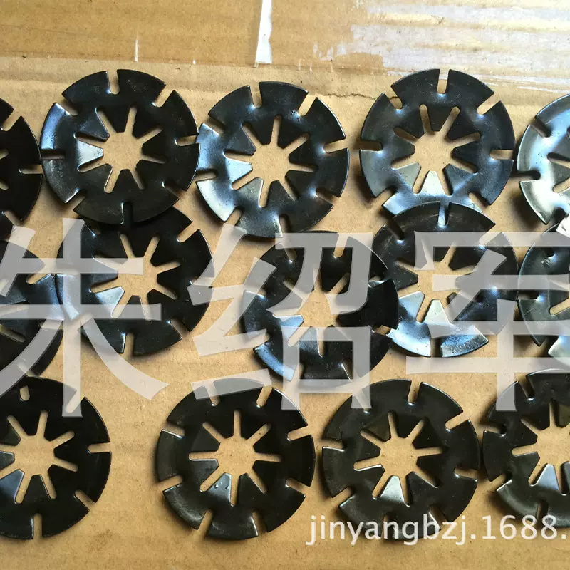 工厂生产压片 防脱轴承夹 内齿防脱圈 齿形减震垫 梅花轴端挡圈