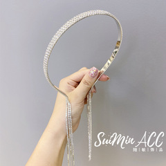 復古水鑽發箍韓版網紅流蘇鋼圈巴洛克新娘細頭箍潮公主少女發窟