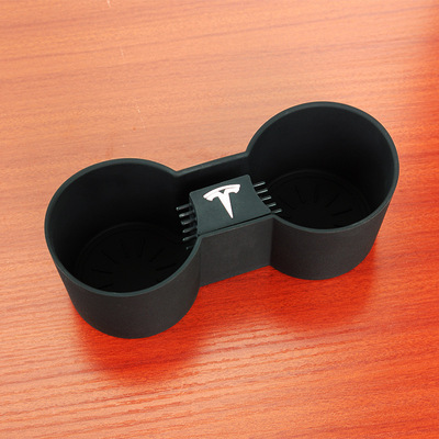 apply Tesla automobile Model3 Circular cup groove sleeve Central control Card slot fixed Limiter Silicone cup and bucket cushion