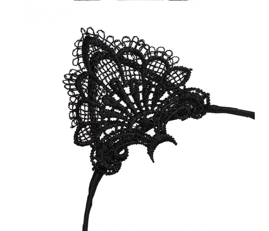 90g Weight Hair Band Hair Accessories Type 1 Piece Quantity Christmas, Daily, Party Occasion Lace Material Cat, Cat Ears Pattern Women'S Gender Cute, Retro Style Handmade, Handmade Craft Cute Retro Women'S Cat Cat Ears Lace Handmade Hair Band 3
