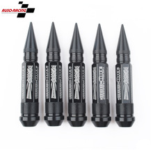 汽车改装M12X1.5*1.25铝合金90MM尖头轮毂螺母铝合金通用轮胎螺母