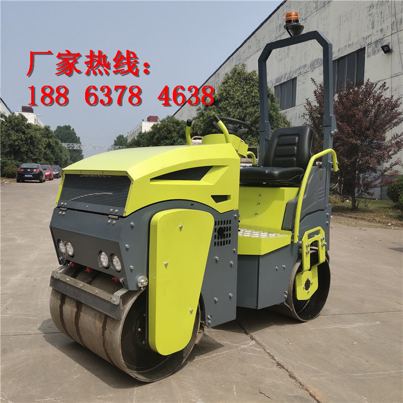 奔马双钢轮1吨压路机 小型振动碾贴边全液压柴油动力性能稳定压路