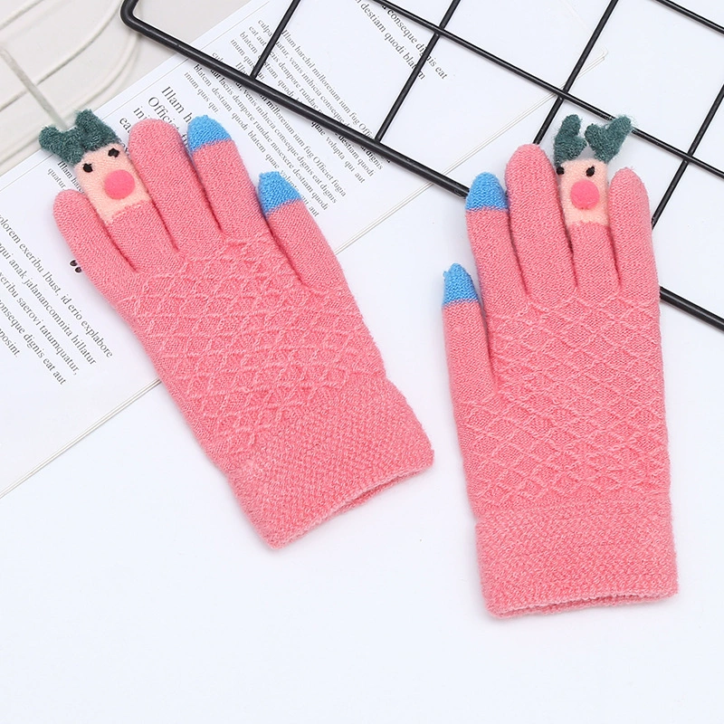 Children's keep warm cute travel gloves for men and women