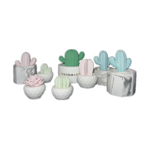 Creative indoor diffuser stone aromatherapy car ornaments cactus gypsum succulent clothing cabinet deodorizing diffuser stone customization