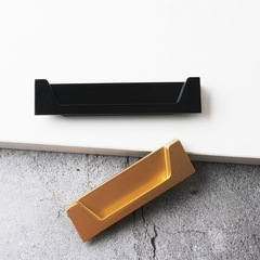 Double Color Zinc Alloy Pull Handle Cabinet Drawer Wardrobe Handle Concealed Edge Finishing Hardware Furniture Door Knocker Wholesale