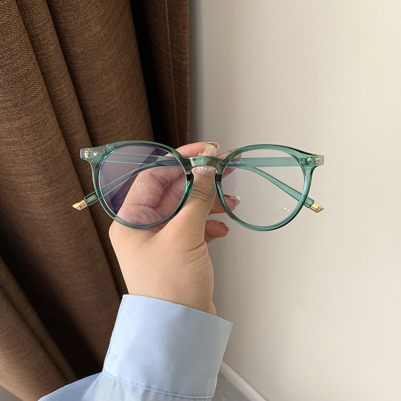 55g Weight Full Frame Glasses Structure Glasses Classification PC Lens Material Round Frame Glasses Style Casual, Daily Occasion Solid Color Pattern All Seasons Season Unisex Gender Retro, Classic Style Style Retro Classic Style Solid Color PC Round Frame Full Frame Optical Glasses 5