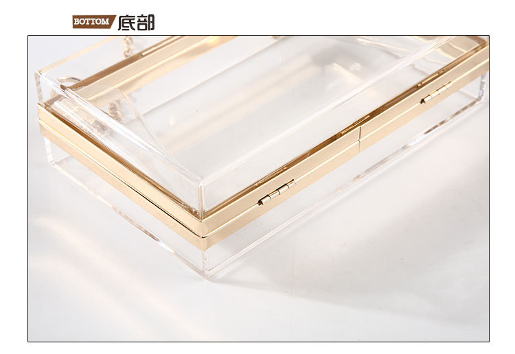 Messenger Evening Bag Acrylic Transparent Evening Bag One-shoulder Evening Bag display picture 6