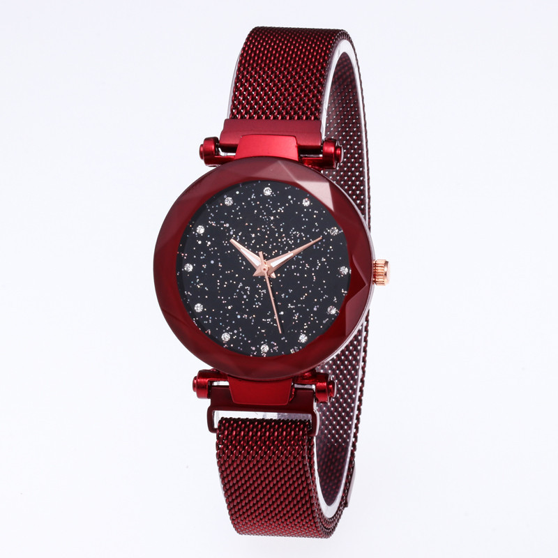 Moda Estrellada Cielo Superficie Imán Con Cuarzo Señoras Pulsera Reloj Rhinestone Reloj Al Por Mayor Nihaojewelry display picture 6