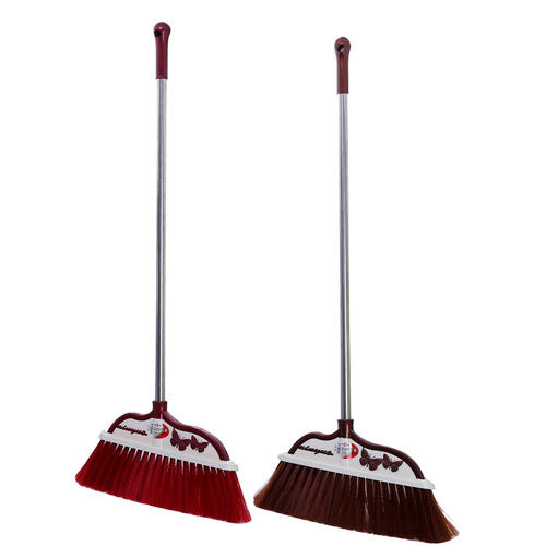 Xinyue Broom Wholesale Plastic Broom Stainless Steel Rod Sanitation Household Broom Soft Fur Floor Stall Supply One Piece Dropshipping