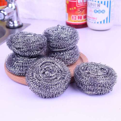 Household stainless steel cleaning ball pot brush, no rust, no slag, kitchen steel wire ball 2 yuan shop street stall night market hot sale