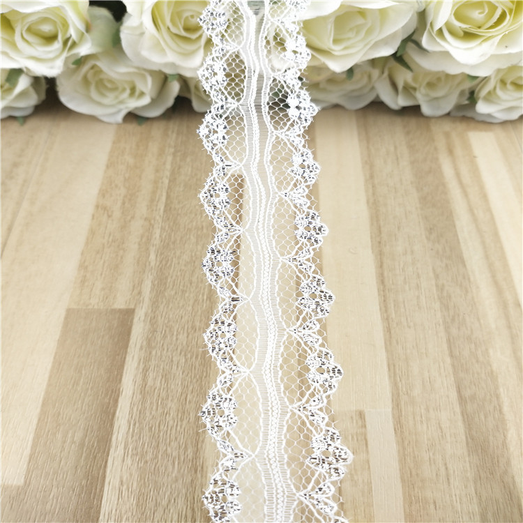 新款现货锦纶刺绣蕾丝花边 diy头饰银色辅料无弹娃娃衣装饰花边