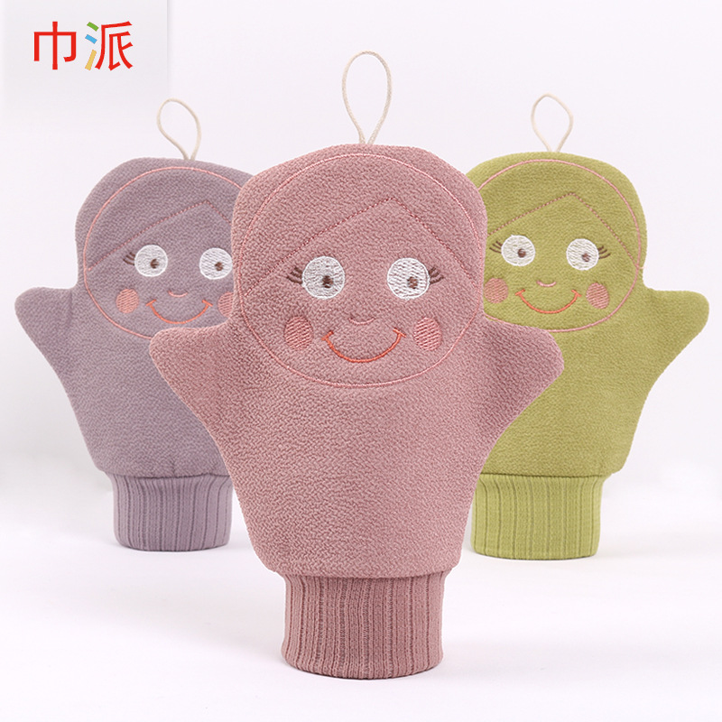 Daily wholesale Cuozao Bath glove Cartoon a doll Bath towel Strength decontamination 10 individual