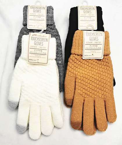 Factory direct sales winter jacquard touch screen plus velvet thickened couples warm gloves for male and female students