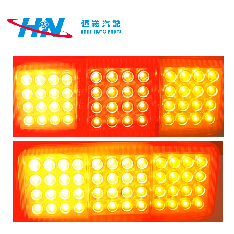 Luz trasera LED directa de fábrica aplicable a camión remolque luz trasera resalte transfronterizo en stock luz trasera rectangular