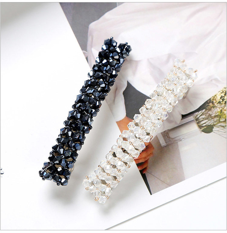 Simple Style Solid Color Alloy Inlay Rhinestones Hair Clip 1 Piece display picture 1