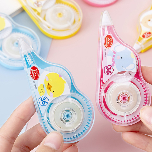 Large-capacity correction belt with correction belt, cute Korean creative, fresh, simple and convenient correction belt with multi-functional stationery