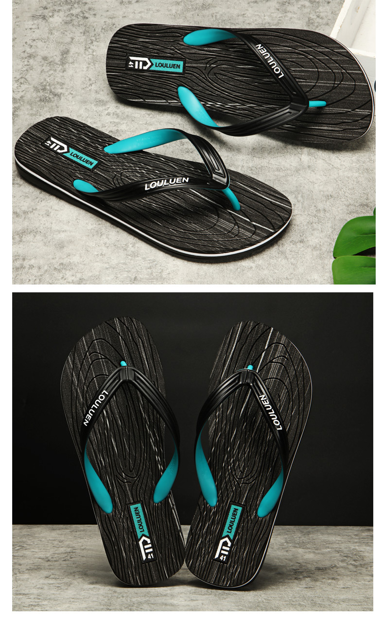Lu 'an men's flip-flops wholesale summer beach anti-slip outdoor flip-flops Men's trendy rubber cool slippers undefined