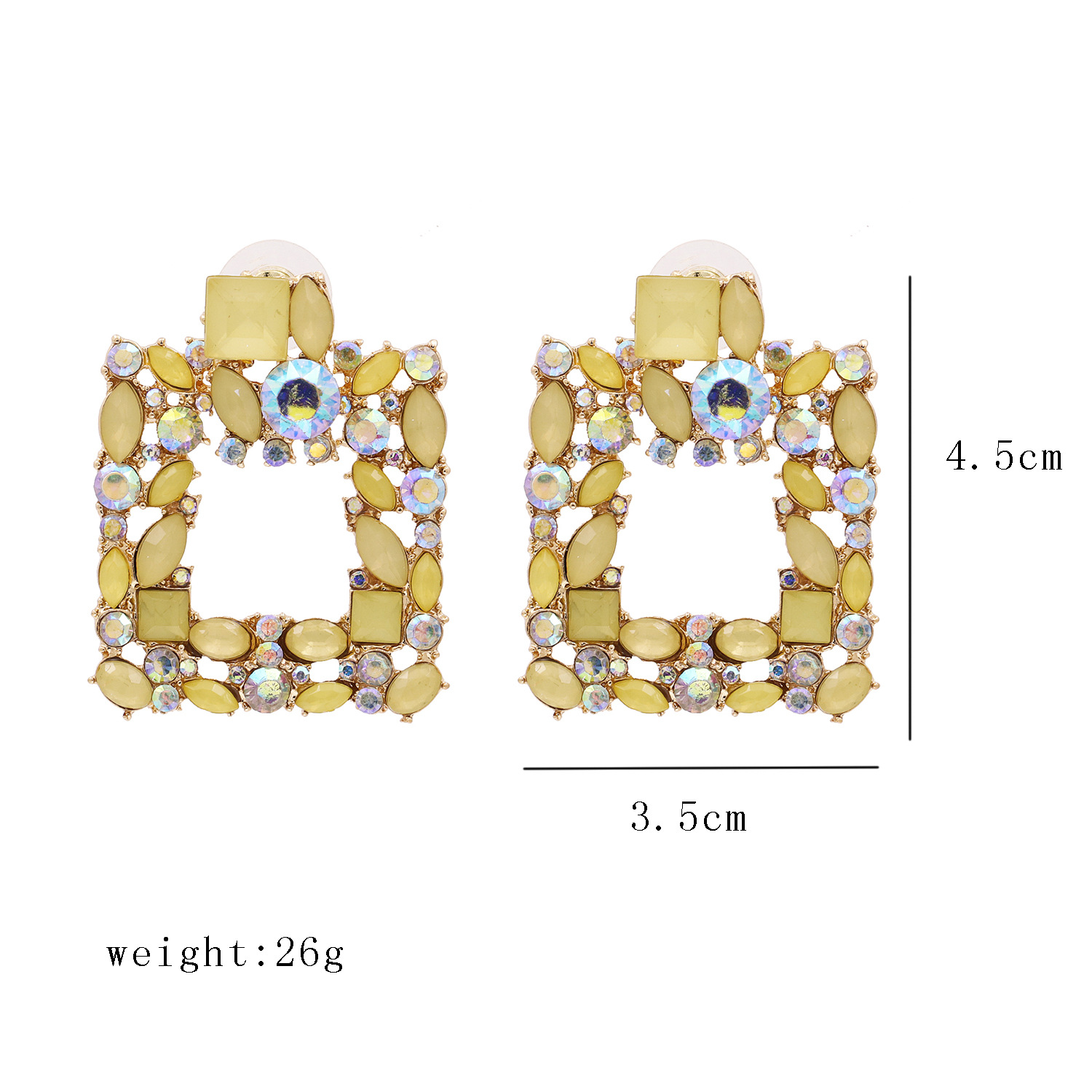 Fashion Geometric Diamond Alloy Earrings Ear Studs display picture 25