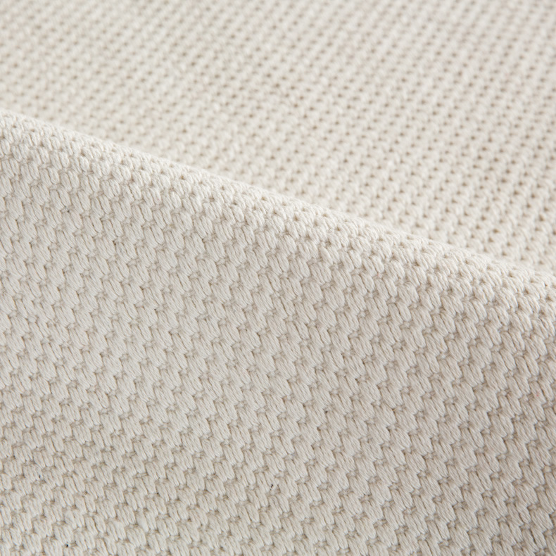 Housse de coussin de canapé en tissu blanc hiver, style nordique, unie, simple et moderne, toutes saisons, antidérapante._voghion.com