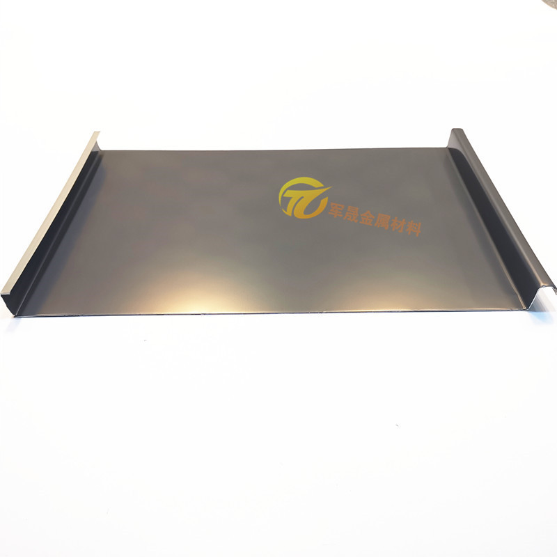 厂家直销 0.7mm 钛合金板 25-330钛锌板立边咬合金属屋面板